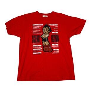 Tezuka Osamu Original Mens Size L Red Astro Boy Graphic T-Shirt